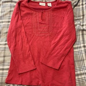 Cotton 3/4 sleeve shirt